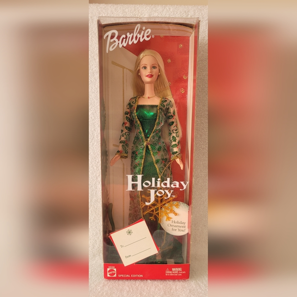 Holiday Joy Green and Gold Festive Doll